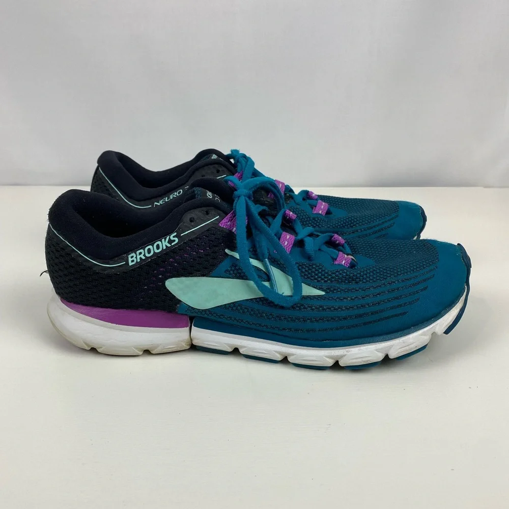 Brooks Sneakers‎ Neuro 3 Womens Size 9 Teal Purple Shoes - Picture 3 of 6